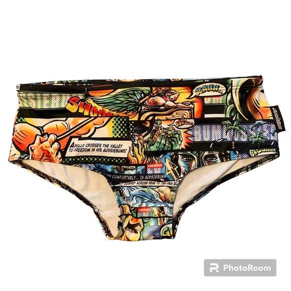 Aussiebums Swim Shorts Graphic Comic Print - Picture 1 of 10